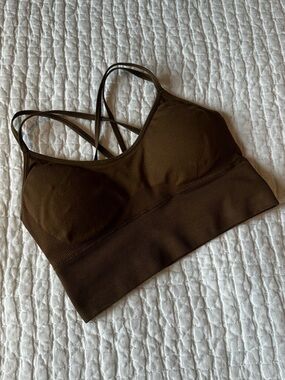 NVGTN Brown Strappy Seamless Sports Bra - Women Intimates & Athletic wear